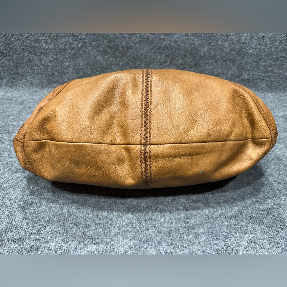 Lucky Brand Distressed Leather Hobo in Cognac Brown GB007 - Picture 6 of 15